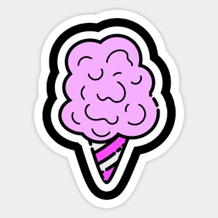 Cotton Candy // Line Art Sticker Sticker